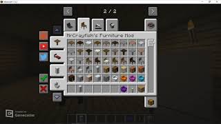 Minecraft java edition mrcrayfish furniture mod showcase (gameplay)