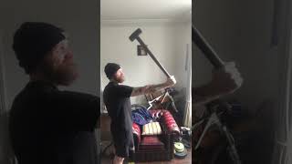 Dangerous sledgehammer levering #gripstrength #shortvideo