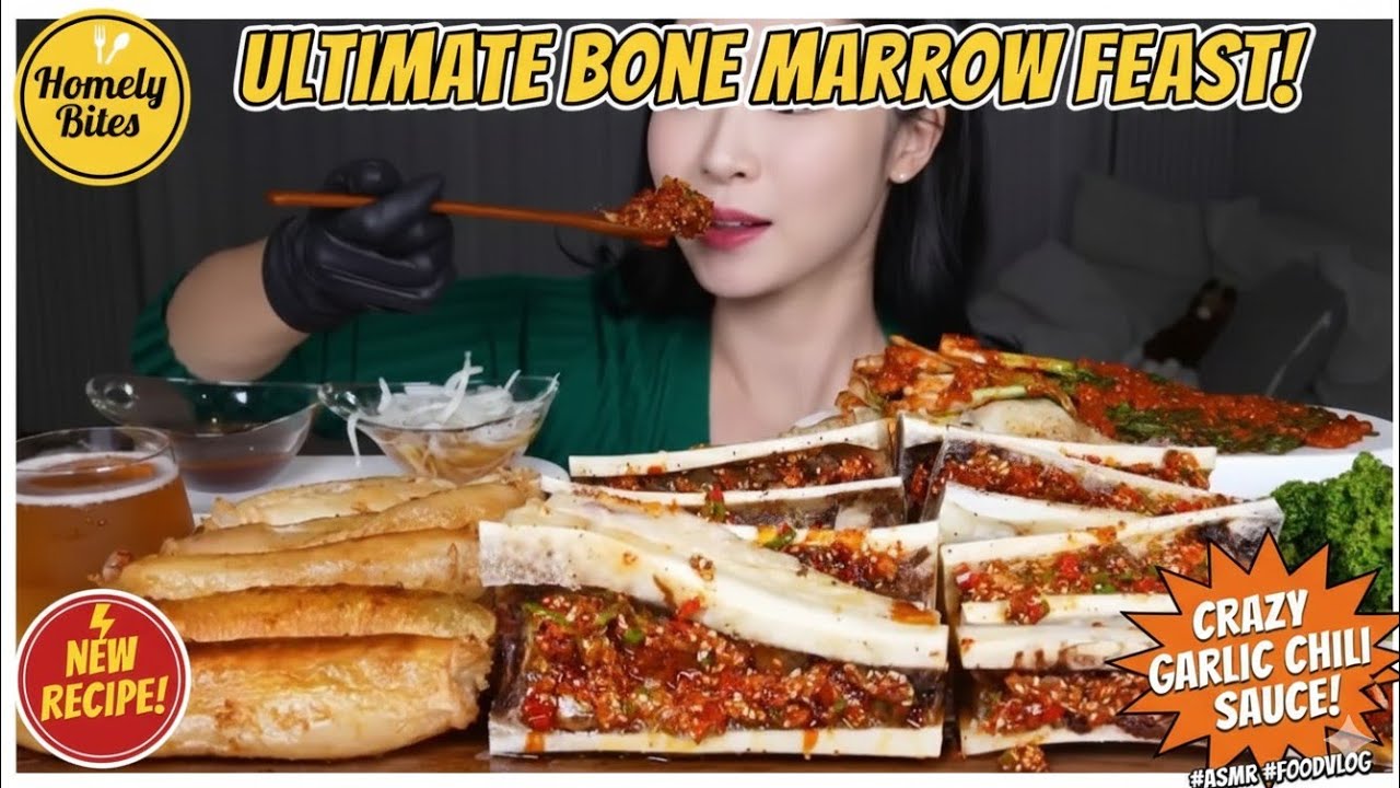 ULTIMATE BONE MARROW FEAST! 🔥 Crazy Garlic Chili Sauce | Homely Bites ASMR