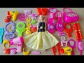 Satisfying with Unboxing Barbie beauty makeup set with hello kitty kitchen playset ASMR Toys review