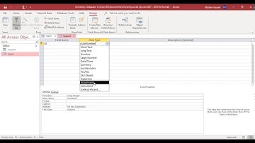 Create Table in Microsoft ACCESS (MS ACCESS), Design and Datasheet View