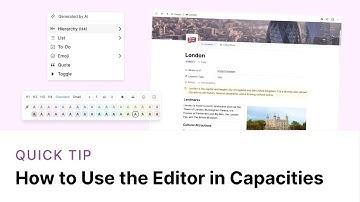 How to use the editor in Capacities