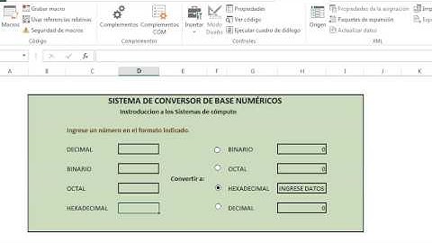 Sistema de conversor de numeracion simple en excel