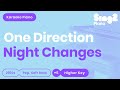 Night Changes (Female Key - Piano Karaoke demo) One Direction