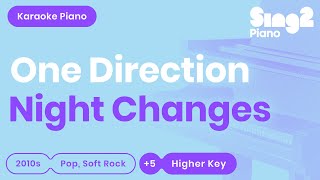 Night Changes (Female Key - Piano Karaoke demo) One Direction chords