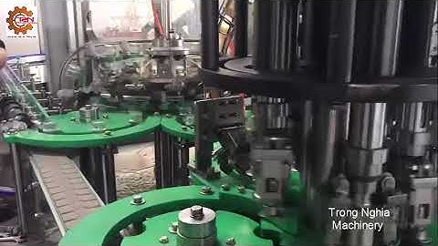 Máy rửa, chiết rót và viền nắp hũ yến