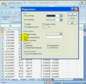 Beta Calculation on Excel