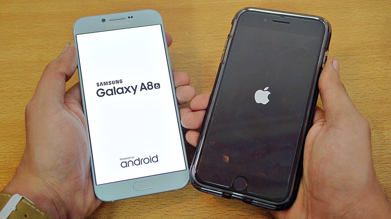 Samsung Galaxy A8 (2016) vs iPhone 7 Plus - Speed Test