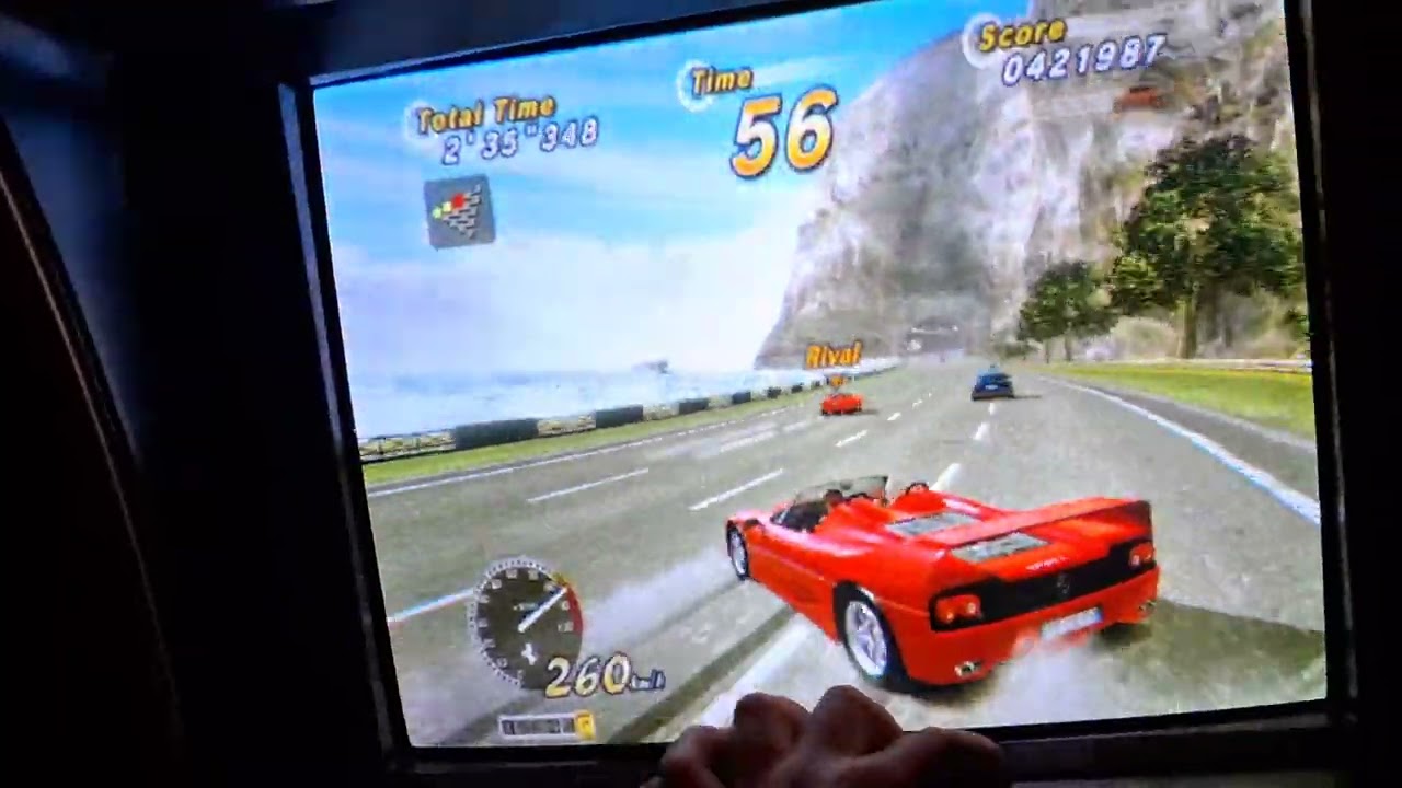 Outrun 2 SP SDX on CRT running on Low End PC