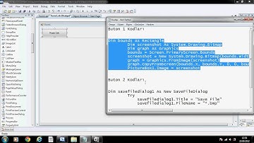 Visual Basic Masaüstü Görüntüsü Çekme Programı Yapımı