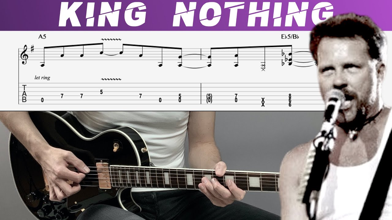 METALLICA KING NOTHING (Guitar cover with TAB Lesson) YouTube
