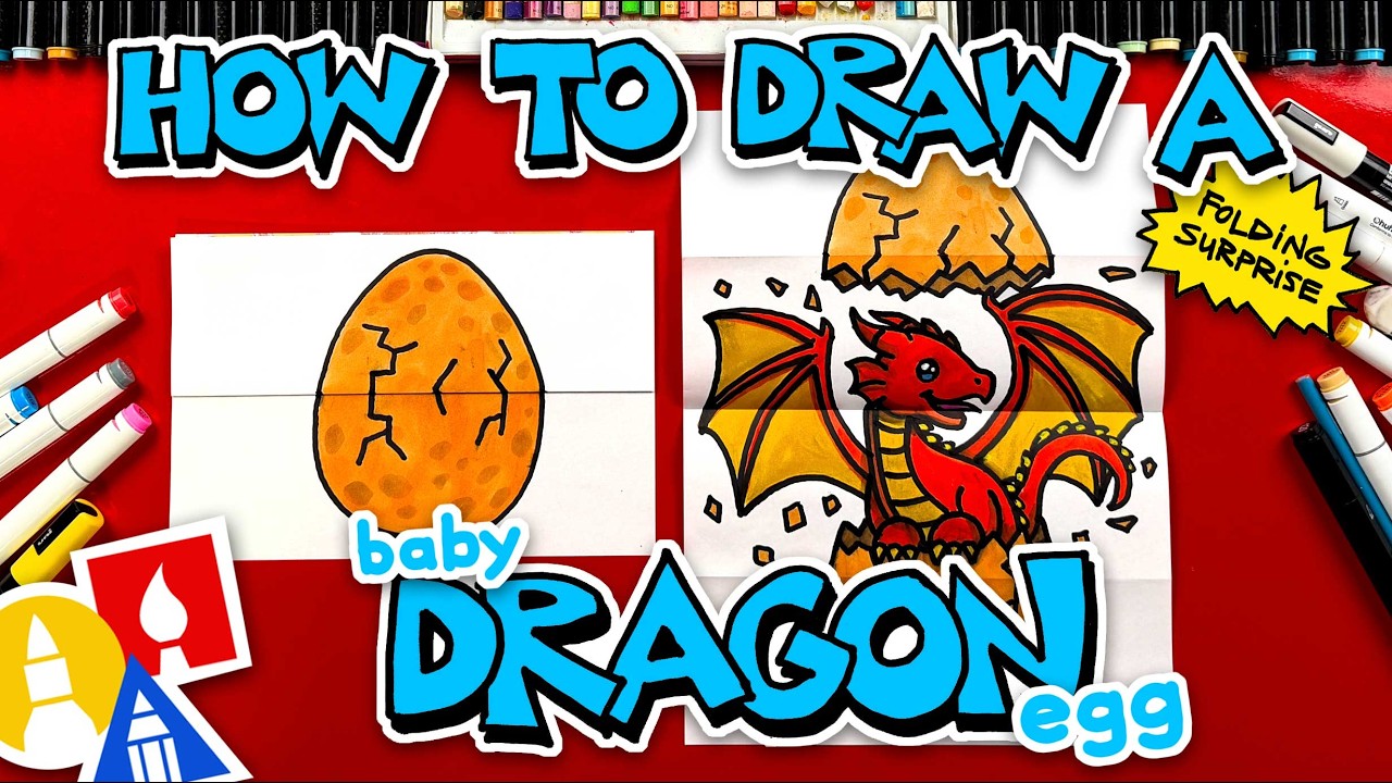 How To Draw A Baby Dragon Egg Folding Surprise