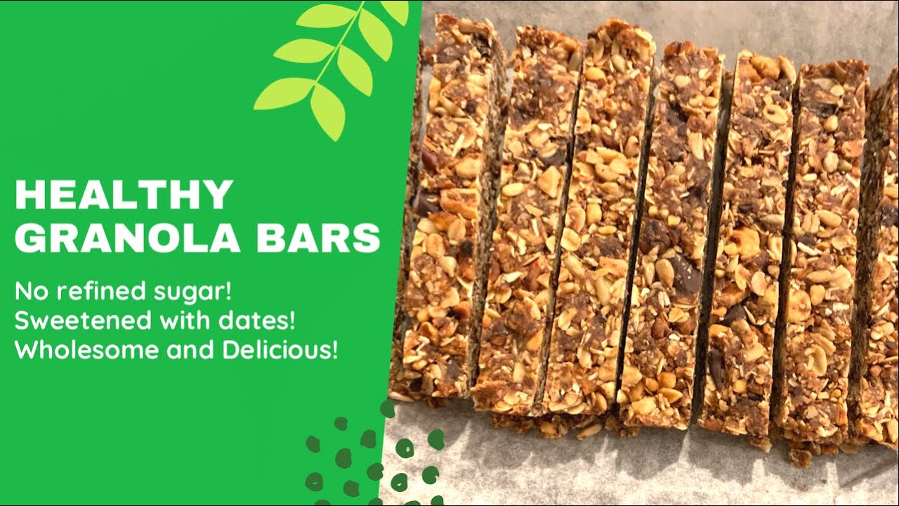 Healthy Granola Bars No added sugar/Sweetened with Dates/Wholesome