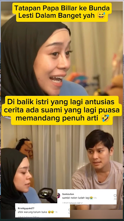 Tatapan Papa Billar ke Bunda Lesti Dalam Banget yaj 🤣 #lestibillar #leslar #lestikejora #rizkybillar
