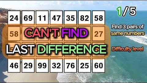 FIND AT LEAST 1 PAIR! Find 3 pairs of identical numbers/ /Dementia Prevention Quizzes/Tests.