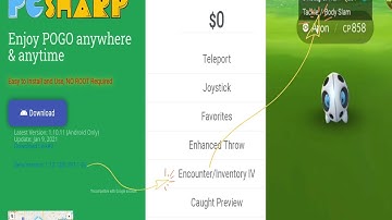 PG SHARP NEW FEATURE ENCOUNTER IV IN FREE VERSION/POKEMON GO