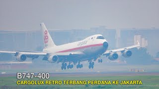 Cargolux Retro Terbang Perdana Ke Jakarta B747-400 | Plane Spotting at Soekarno Hatta Airport CGK