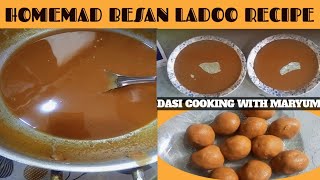 How to make Besan ke Laddu |Recipe by Dasi Cooking With Maryum | देसी घी में बेसन के दानेदार लड्डू