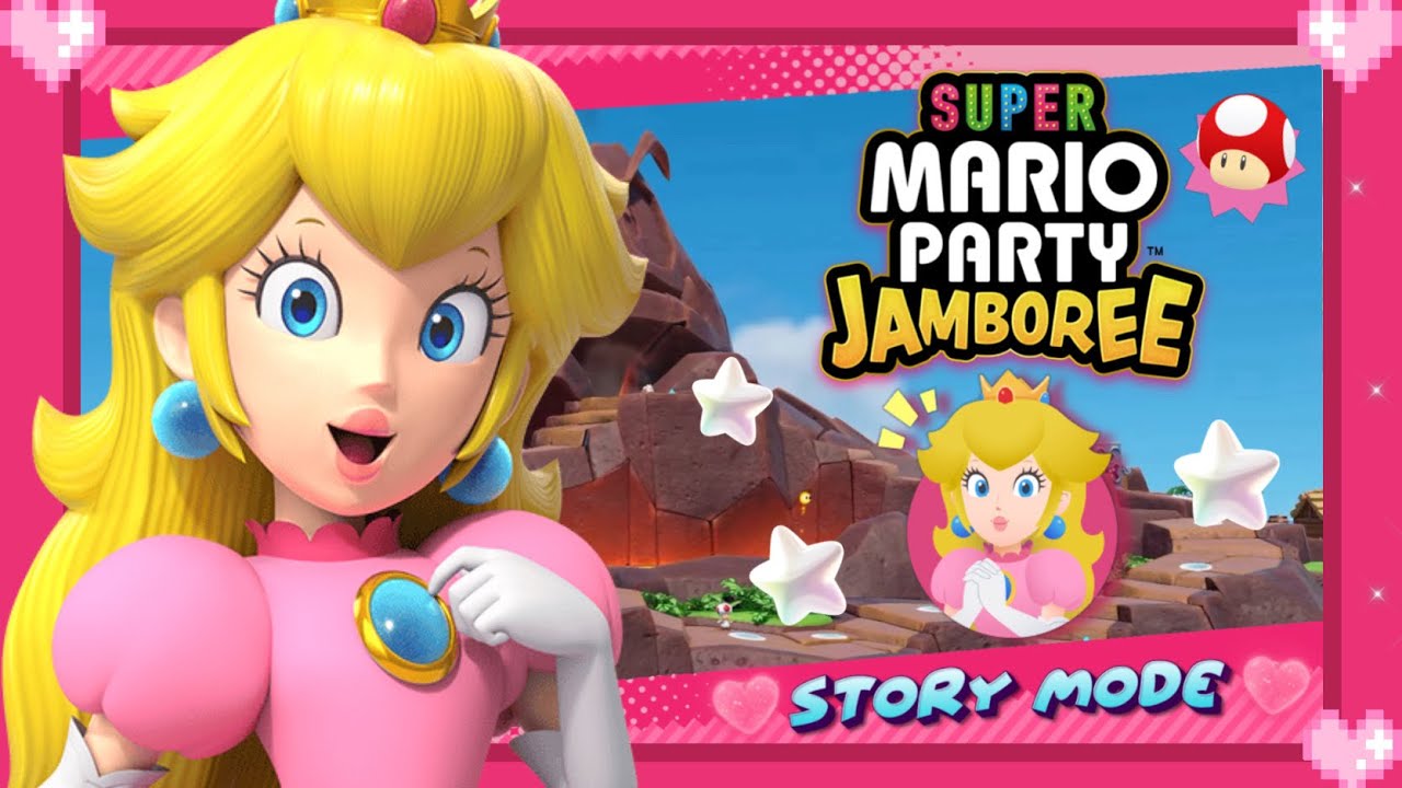 💗 Super Mario Party Jamboree (Story Mode) Peach Gameplay 💗 - YouTube