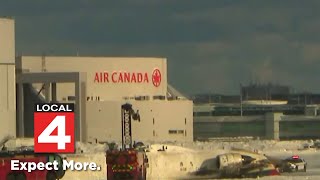 Delta flight flips upside down during crash at Toronto airport