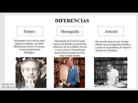 Vídeo: Diferencia Entre Ensayo Y Trabajo De Investigación