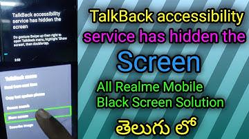 TalkBack accessibility service has hidden the Screen