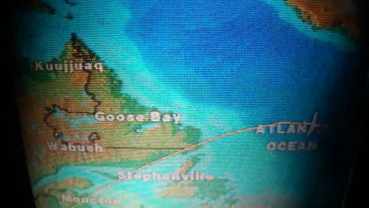 Washington DC (IAD)-to-Amsterdam flight shown on in-flight cabin map 2010-12-21