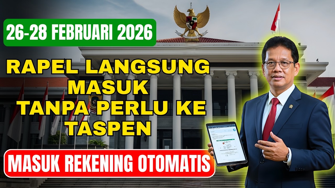 Rapel Pensiunan Dibayarkan 26–28 Februari 2026, Langsung Masuk Rekening Tanpa Perlu ke Taspen