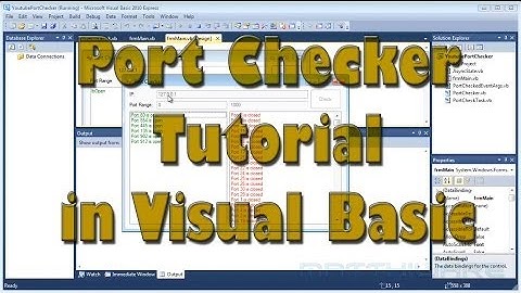 Port Scanner / Checker in Visual Basic