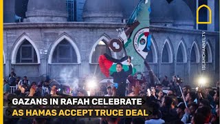 Gazans in Rafah celebrate after Hamas approves truce proposal by Islam Channel 1,261 views 7 days ago 1 minute, 43 seconds