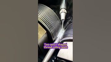 Two axis T-shaped thread rolling teeth#thread#threadrollingmachine#knurlingmachine #threadrollingwhe