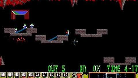 Lemmings (1991) Tricky Level 6: Lemmingology