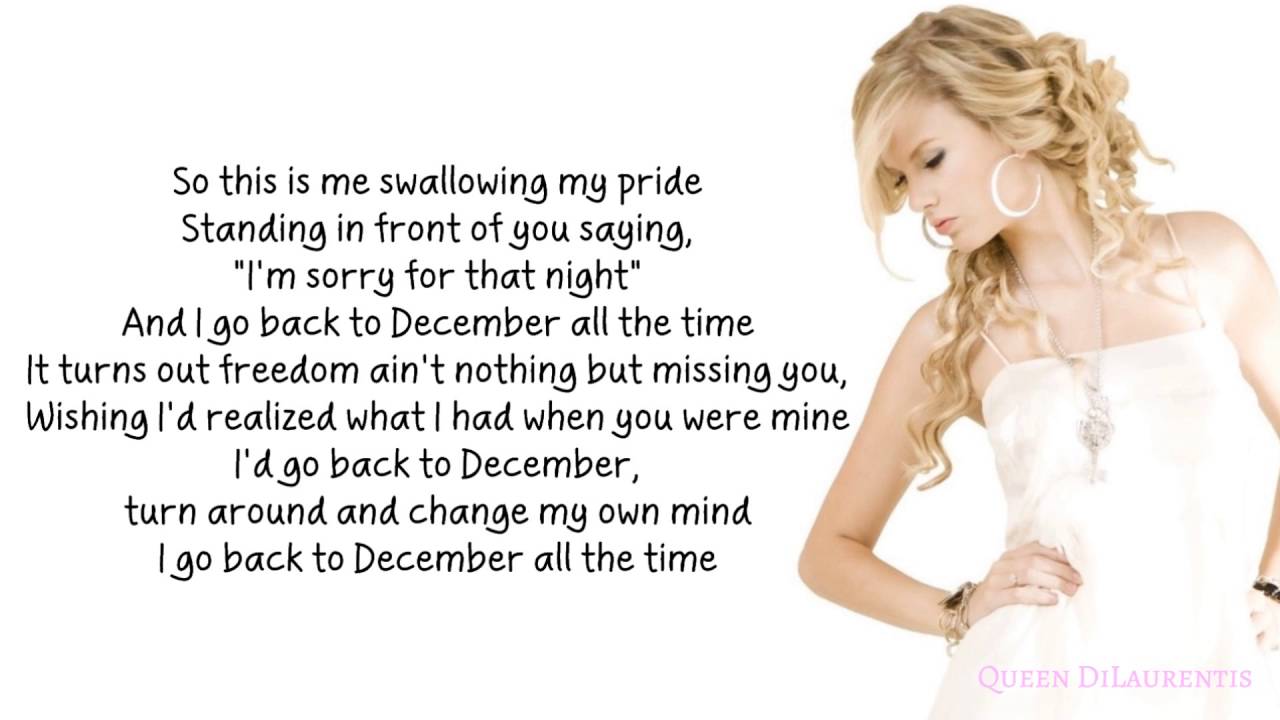 Taylor Swift Back To December//Apologize//You're Not Sorry Lyrics YouTube Taylor Swift Back To December//Apologize//You're Not Sorry Lyrics YouTube