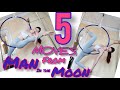 5 MOVES from Man in the Moon (Aerial Hoop TUTORIAL) Beginner - Intermediate