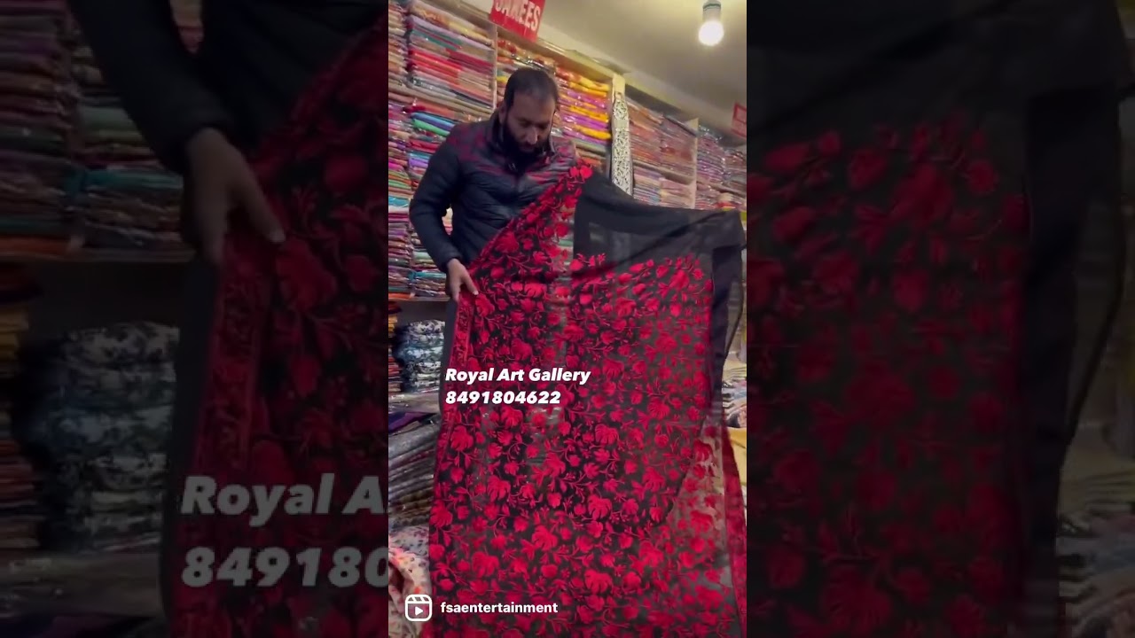 Kashmiri Silk Kani Saree at Royal Art Gallery Kashmir