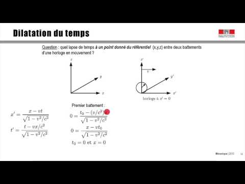 Vidéo: Différence Entre La Transformation De Lorentz Et La Transformation Galiléenne