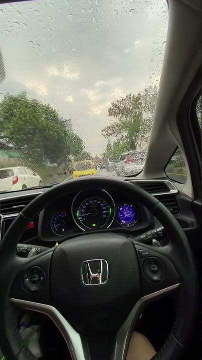 Honda Jazz GK5 POV Traffic & Rainy Drive (no music) [Story IG/Status WA] #shorts