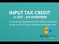 Input Tax Credit in GST Overview