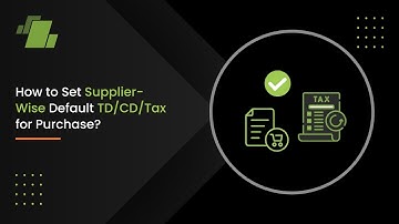 How to set Supplier-wise default TD/CD/Tax for Purchase?