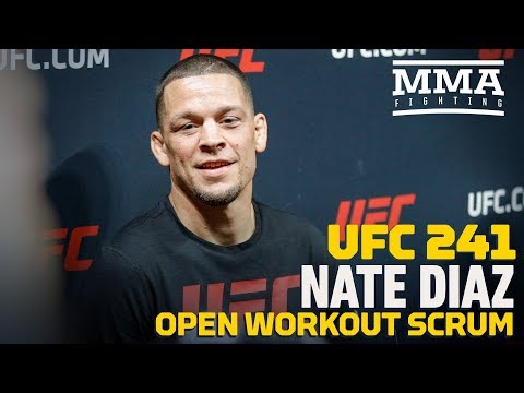 UFC 241: Nate Diaz Open Workout Media Scrum - MMA Fighting