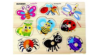 Let's learn about insects with Activity Puzzle | Best Preschool Toddler Fun Toy Learning Video