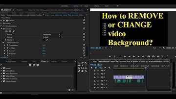 How to REMOVE or CHANGE Background in |Adobe Premiere Pro | Green Shirts