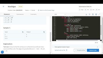 MaxEdges codechef solution