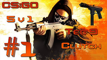 CS:GO | Counter-Strike: Global Offensive | 1v5 Clutch #1 - Tec9 / Rek9 pistol | DizzyGhost