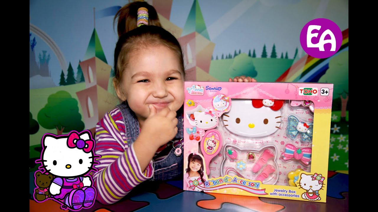 Хелло Китти шкатулка с украшениями | Распаковка и обзор Hello Kitty Jewelry Box with accessories