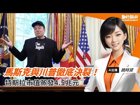 馬斯克與川普徹底決裂!特斯拉市值蒸發4.5兆元|20250606 馬斯克與川普徹底決裂!特斯拉市值蒸發4.5兆元|20250606