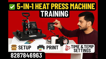 5 in 1 Heat Press Machine Full Training | Setup, Installation, Printing & Settings Guide in Hindi