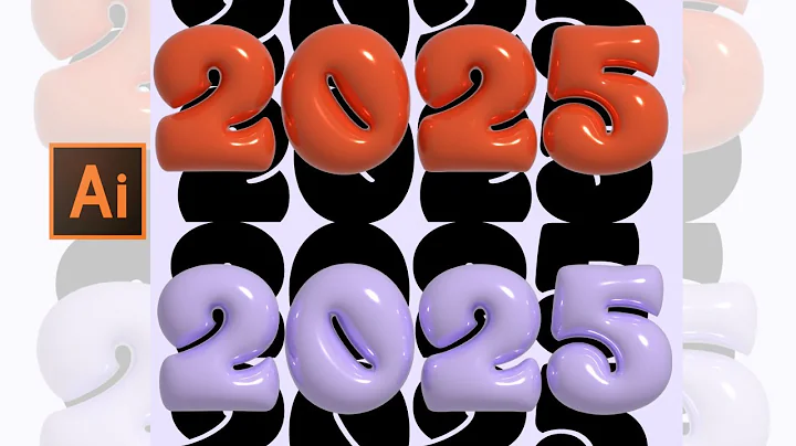 2025 ! So Easy！Adobe Illustrator Tutorial How To Make 3D Bubble Text.#subscribe #youtube #ai