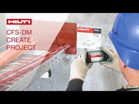 HOW TO create a project in Hilti firestop documentation software CFS-DM
