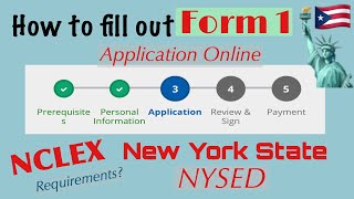 PART 2: How to fill out Form 1 of NCLEX NYSED Application screenshot 1